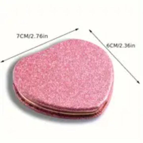 1pc.  Glittery Heart Mirrors - Picture 2 of 5